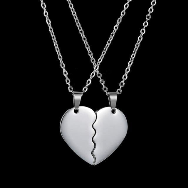 2 Half Heart Necklaces Couples