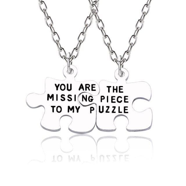 Couple Necklace Puzzle Piece