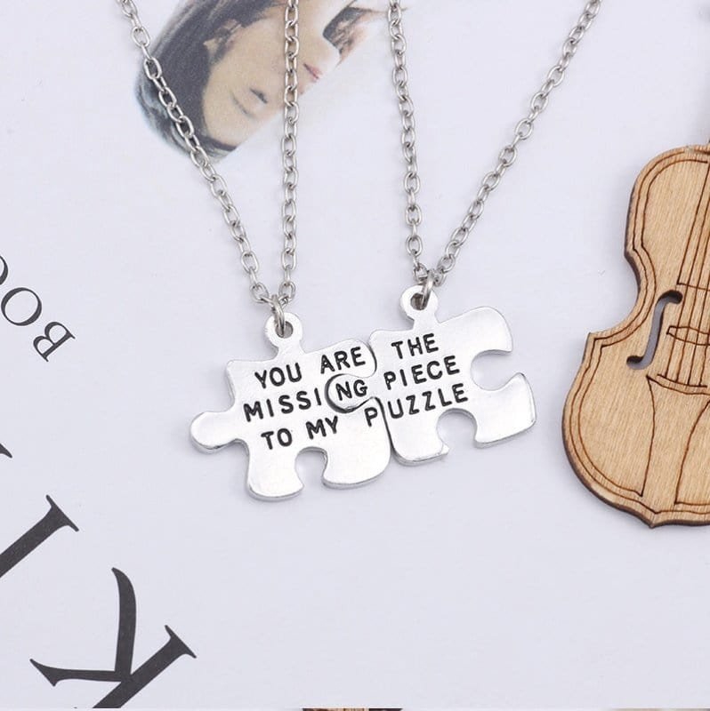 Couple Necklace Puzzle Piece