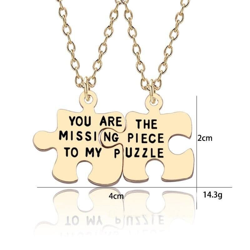 Couple Necklace Puzzle Piece
