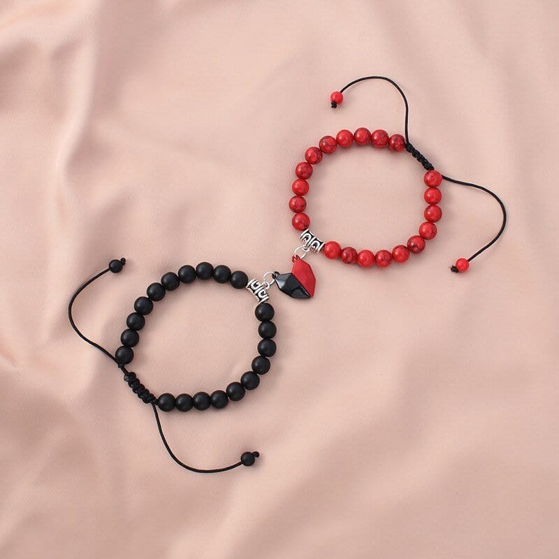 Magnetic Couple Beaded Bracelets