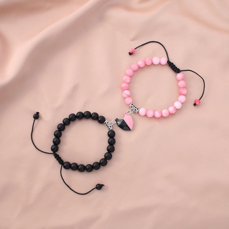 Magnetic Couple Beaded Bracelets