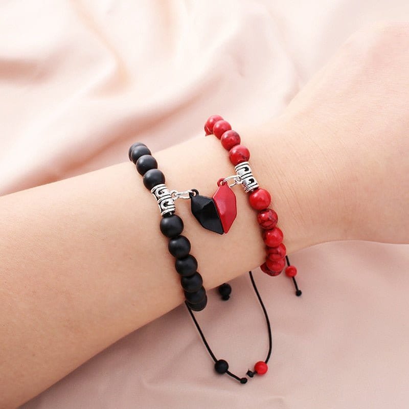 Magnetic Couple Beaded Bracelets