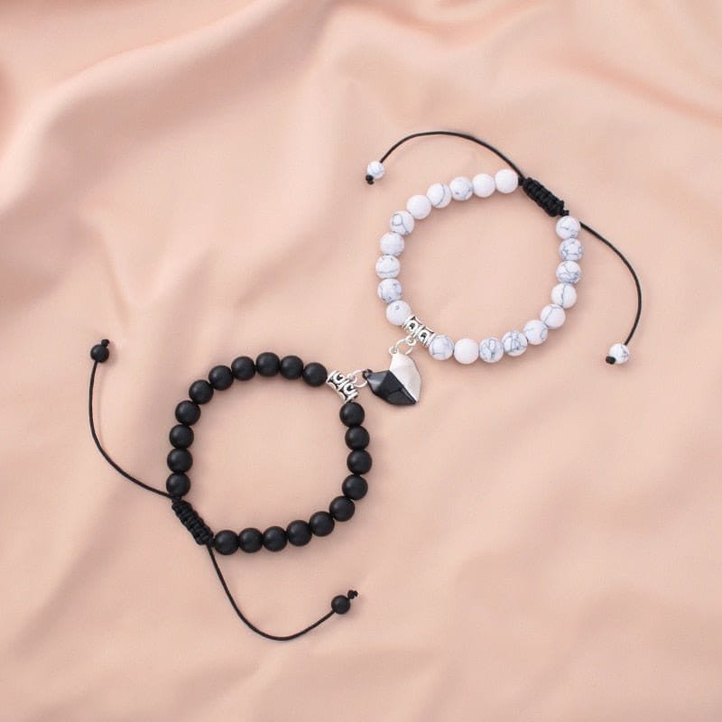Magnetic Couple Beaded Bracelets