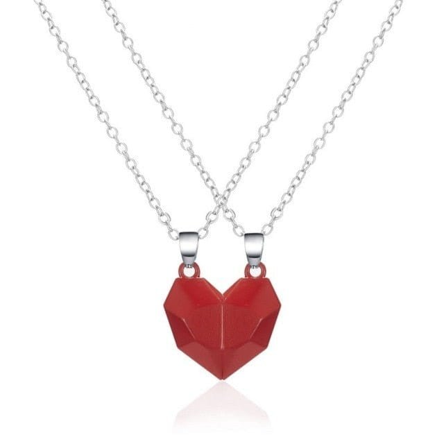 Magnetic Heart Necklaces for Couples
