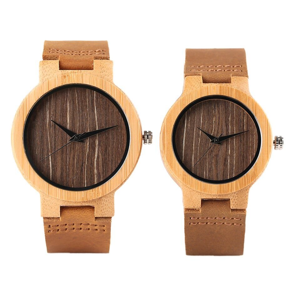 Matching Bamboo Couple Watch