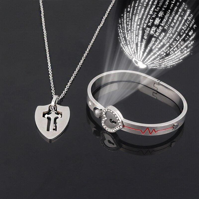Matching Bracelet and Necklace for Couples