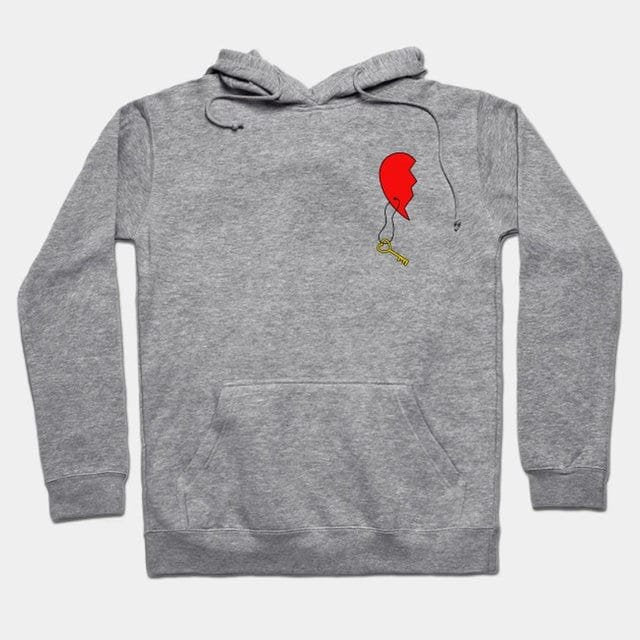 Matching Couple Heart Hoodies