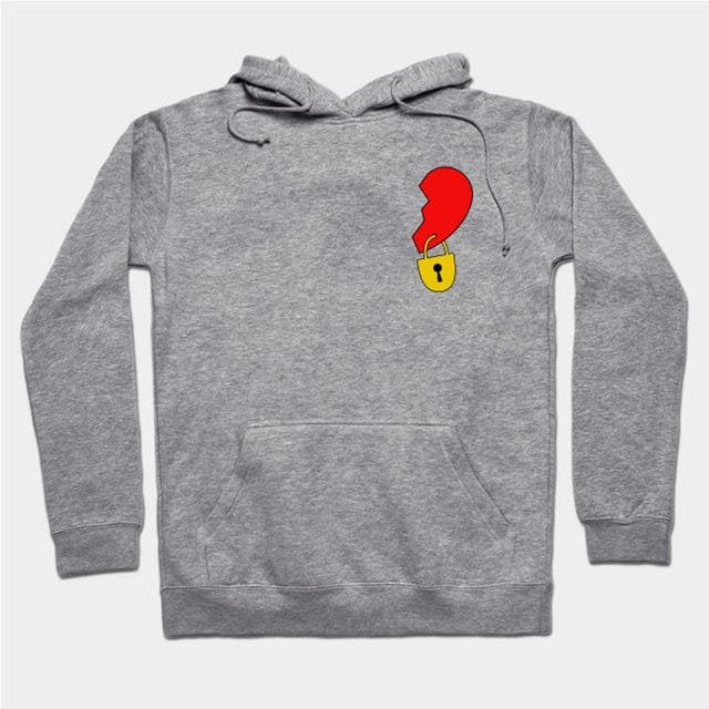 Matching Couple Heart Hoodies