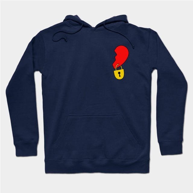 Matching Couple Heart Hoodies