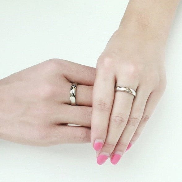 Matching Heart Couple Rings