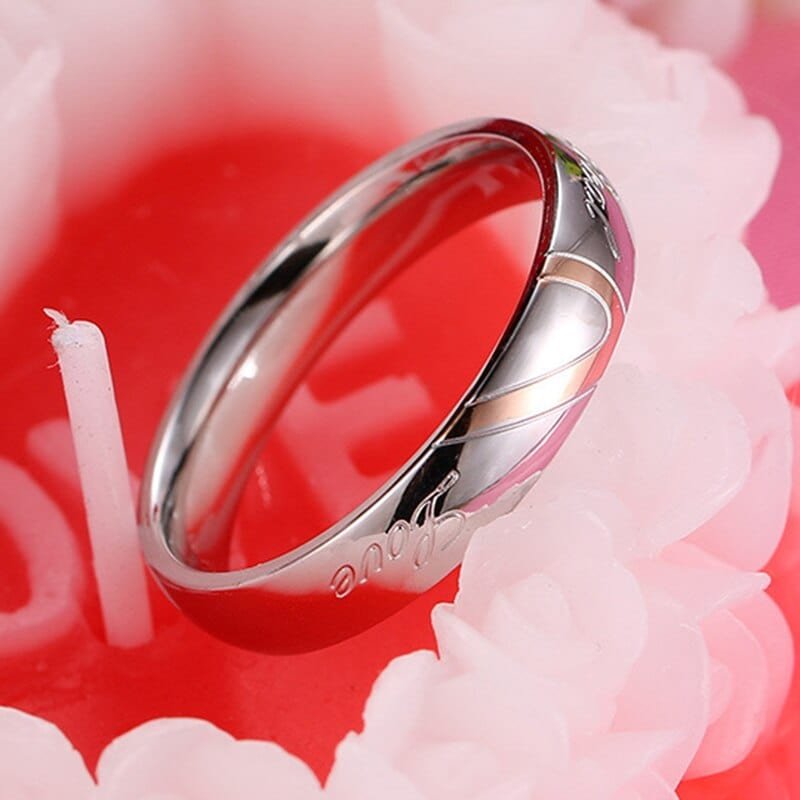 Matching Heart Couple Rings