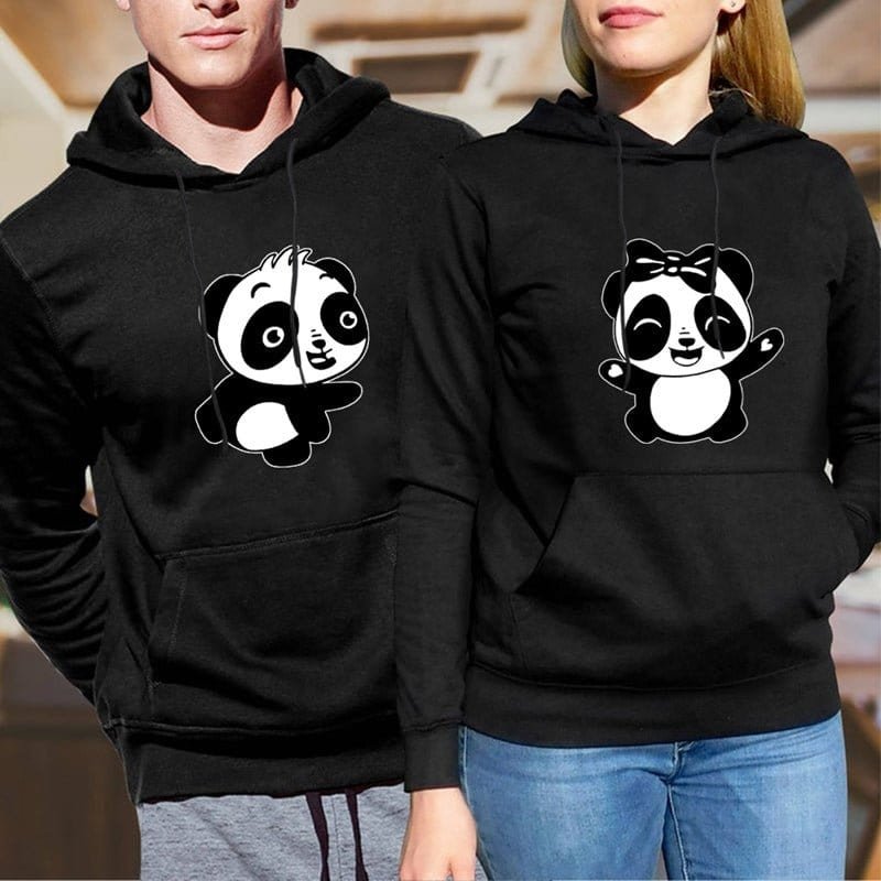 Matching Panda Hoodies for Couples