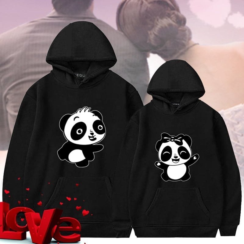 Matching Panda Hoodies for Couples