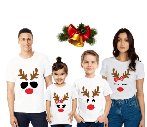 Matching White T-shirts for the Family