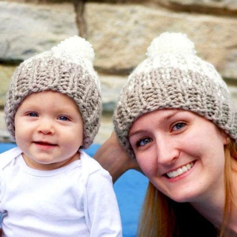 Mom and Baby Matching Winter Hat
