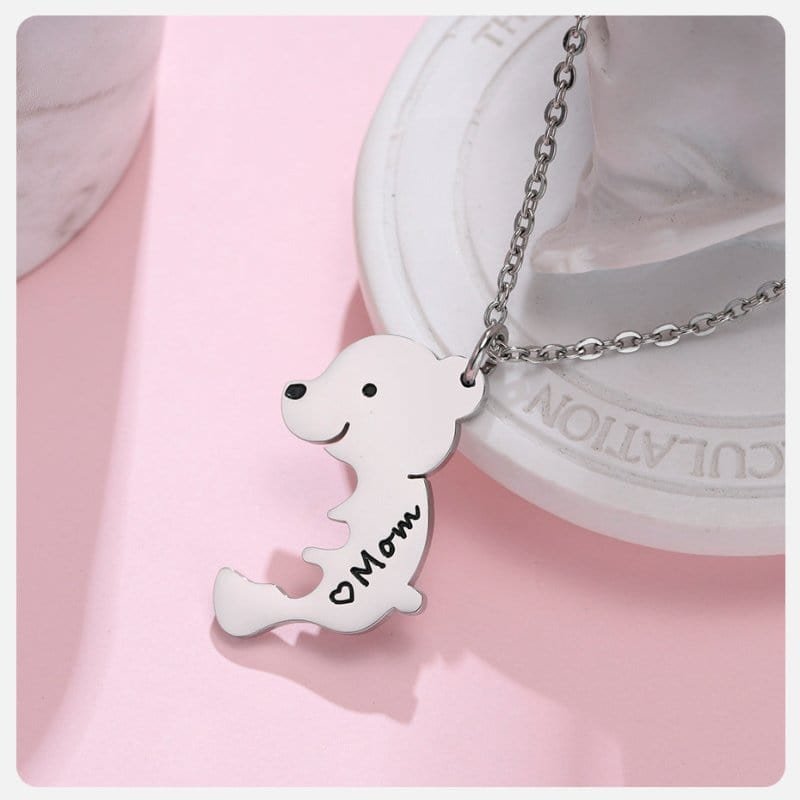 Mom and Daughter Pendant Necklace