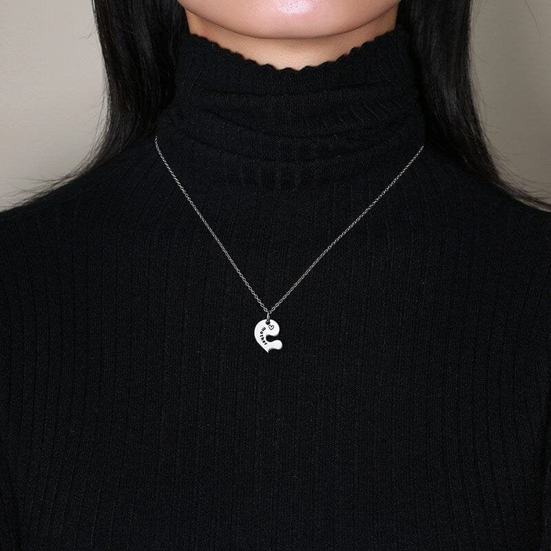 Mother And Daughter Heart Necklace