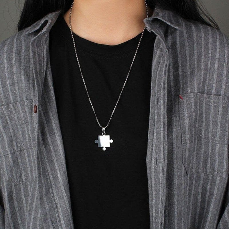 Puzzle Piece Necklace for Couples