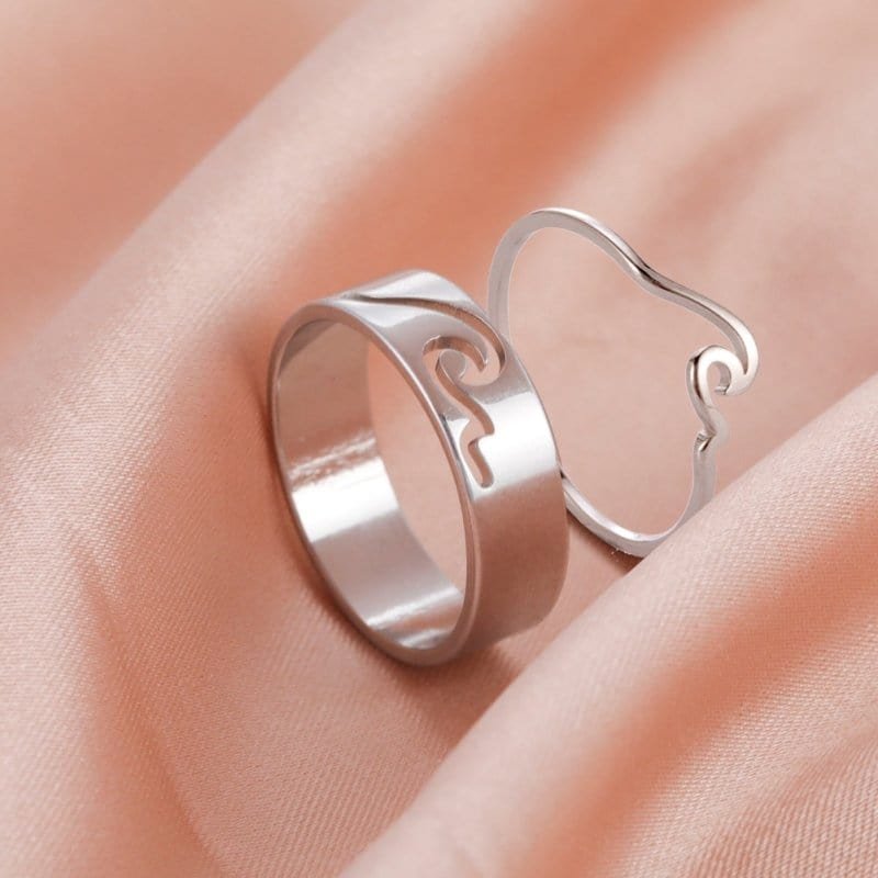Silver Couple Rings