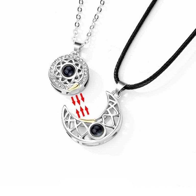 Sun and Moon Necklace Couple