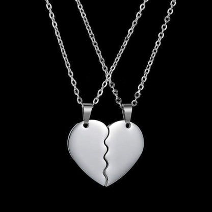 2 Half Heart Necklaces Couples
