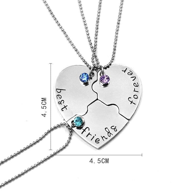 3 Piece Best Friend Necklace
