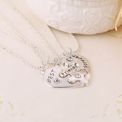 Best Friend Gifts Puzzle Piece Necklace for3