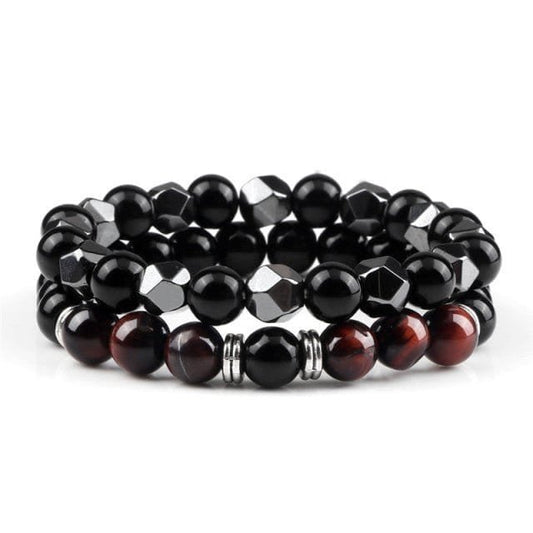 Bull's Eye Match Couple Bracelets