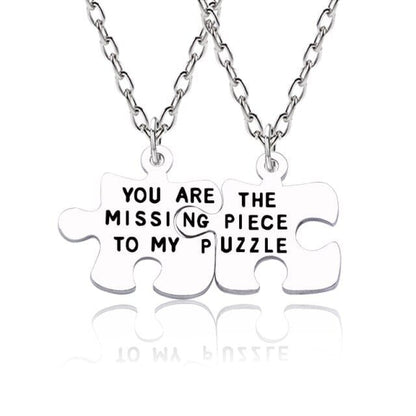 Couple Necklace Puzzle Piece