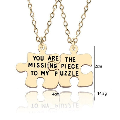 Couple Necklace Puzzle Piece