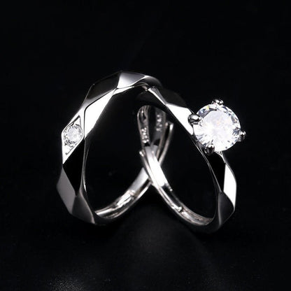 Engagement Silver Rings for Couples