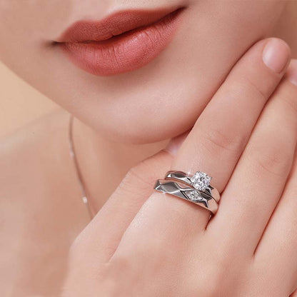 Engagement Silver Rings for Couples
