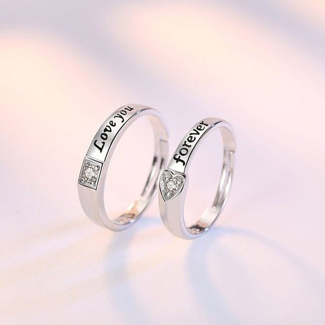 Forever Silver Couple Ring