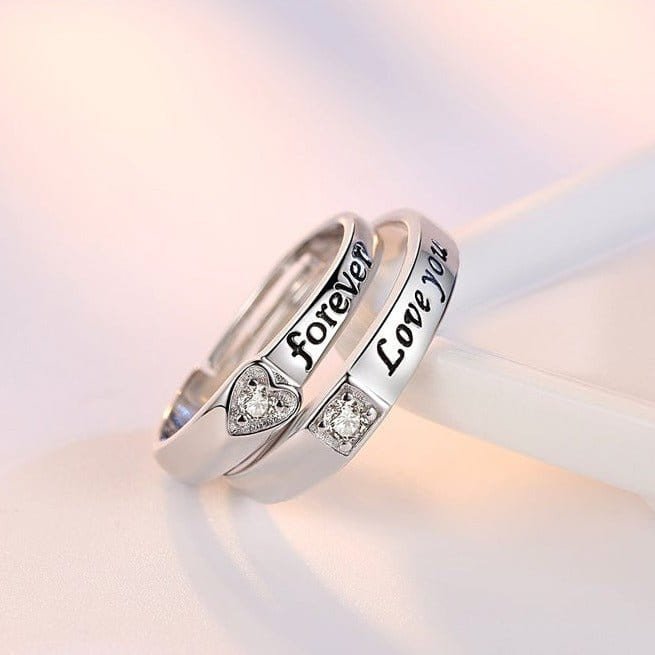 Forever Silver Couple Ring