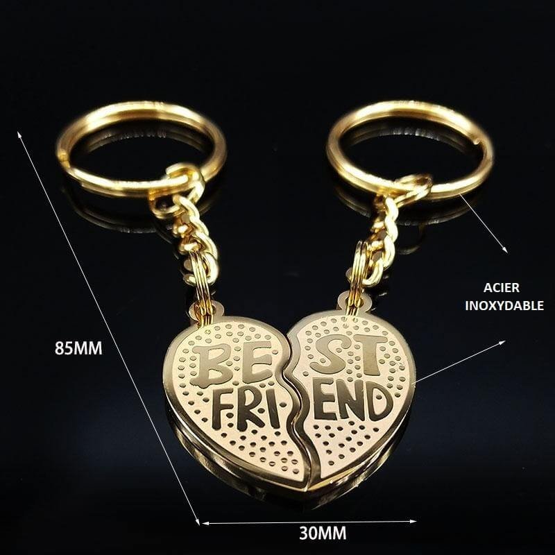 Gold Best Friend Keychains