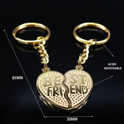 Gold Best Friend Keychains