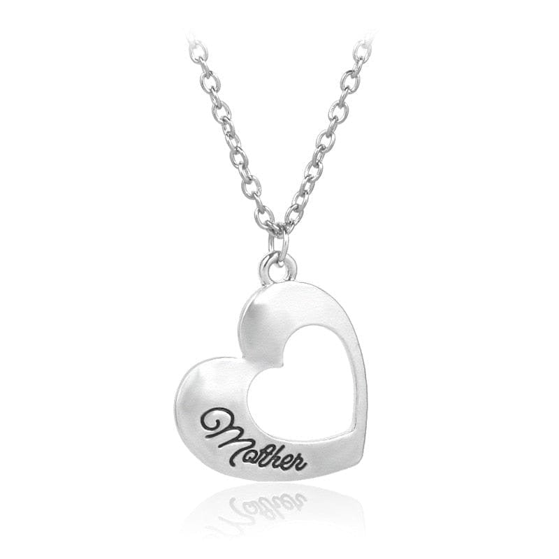 Heart Necklace Mother Daughter