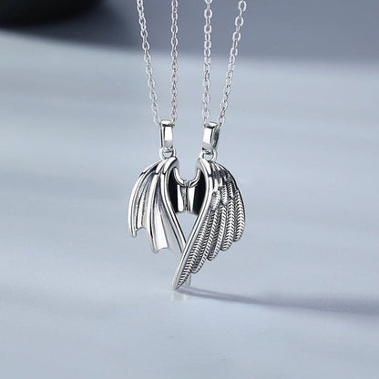 Heart Wing Couple Necklace