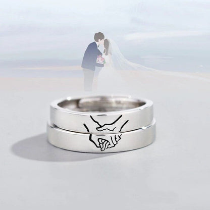 Holding Hands Couple Ring