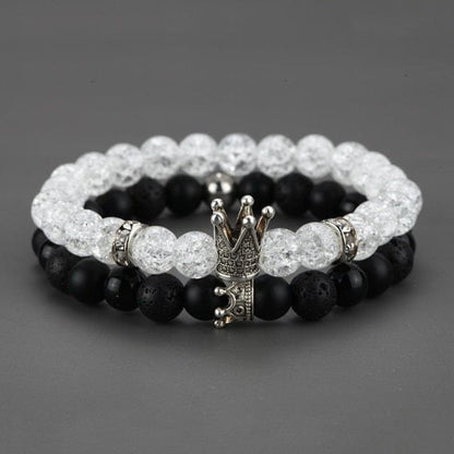 King Queen Match Couple Bracelets