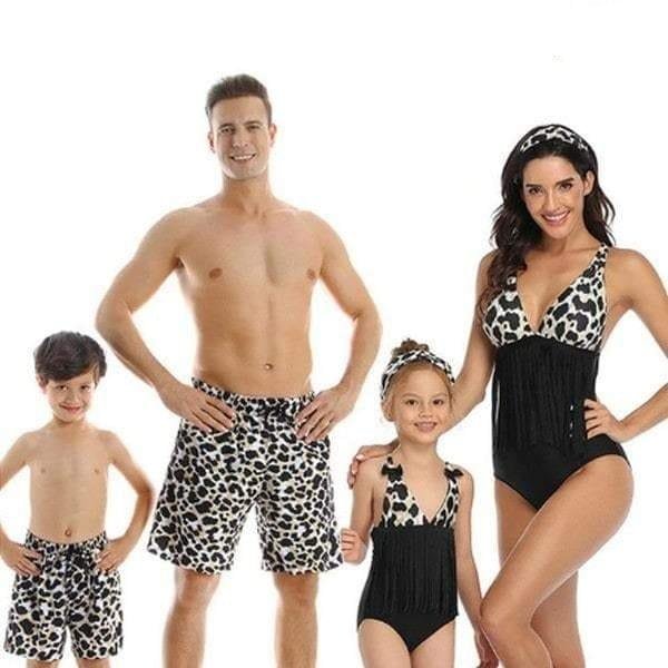 Leopard Matching Swimsuit for Family
