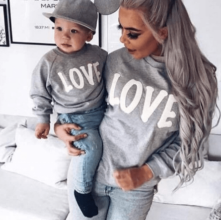 Love Mommy and Me Matching Sweaters