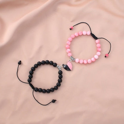 Magnetic Couple Beaded Bracelets