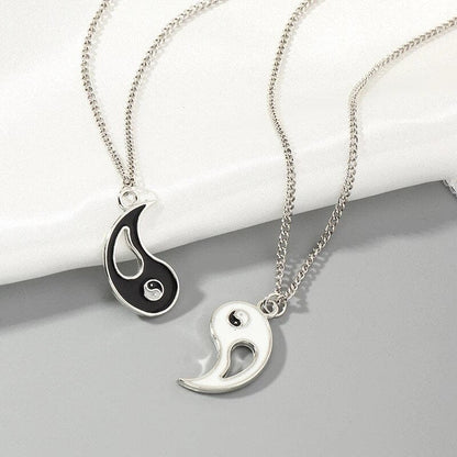 Magnetic Yin Yang Necklaces for Couples