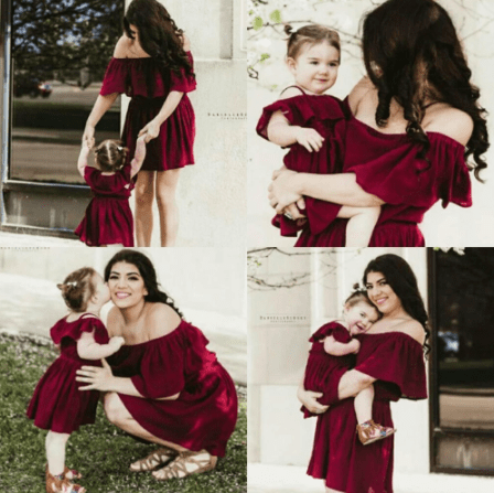 Mama and Me Off Shoulder Dresses