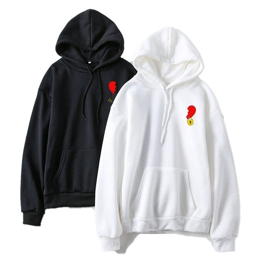 Matching Couple Heart Hoodies