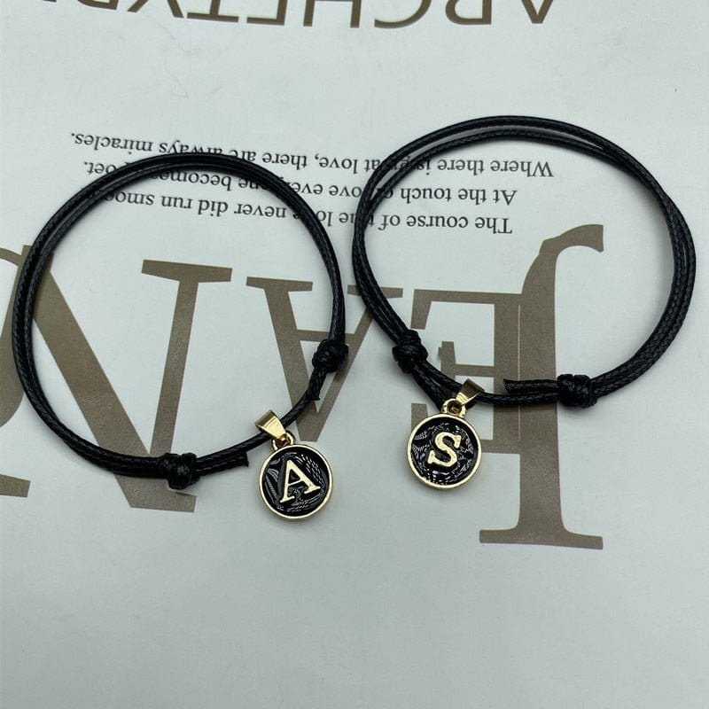 Matching Couple Initial Bracelets