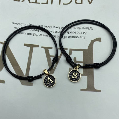 Matching Couple Initial Bracelets