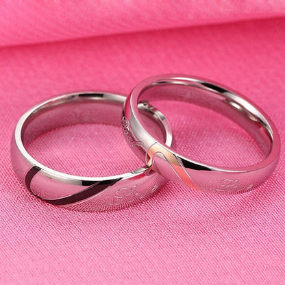 Matching Heart Couple Rings